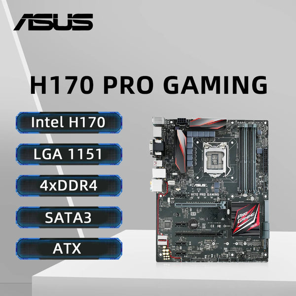 StoneTaskin Original For ASUS H170 PRO GAMING Motherboard Support i7-6700K i5-6500 i3-6300 Pentium G4560 Celeron G3950 CPU DDR4 M.2 HDMI ATX Mainboard Fully Tested Free Shipping