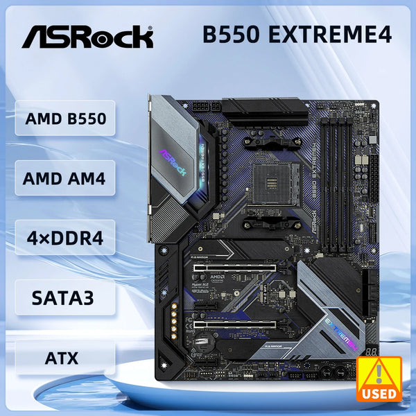 ASrock B550 Motherboard B550 EXTREME4 Motherboard AM4 support 5900 4500 5700X 3600 5600 5500 cpu ATX DDR4 128GB M.2 ATX Good Condition Fully Tested Free Shipping