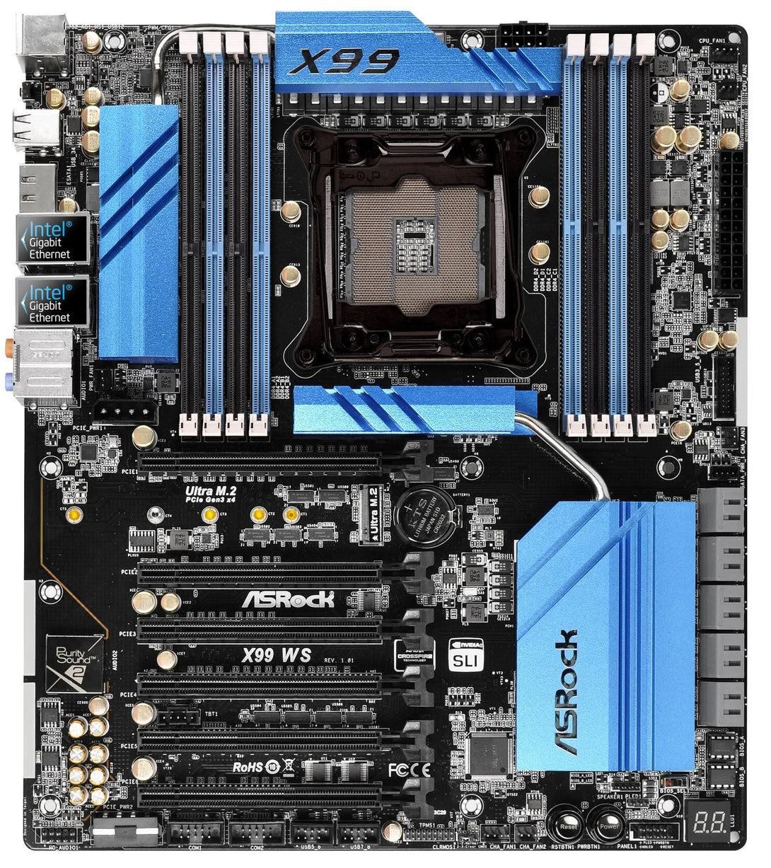 StoneTaskin ASRock X99 Motherboard X99 WS LGA 2011-3 DDR4 128GB suppor