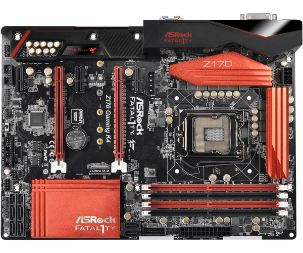 ASRock Fatal1ty Z170 Gaming K4 Motherboard LGA 1151 Intel Z170 support Core i5-7400 7100 6500 6300 G4520 7700 cpu DDR4 64GB Good Condition Fully Tested Free Shipping