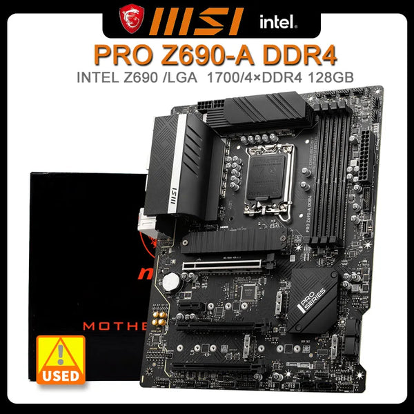 StoneTaskin Z690 Motherboard MSI PRO Z690-A DDR4 Motherboard LGA 1700  support 12100F 12400F 14700F 12900F i5-13500 cpu DDR4 128GB ATX High Quality Fully Tested Free Shipping