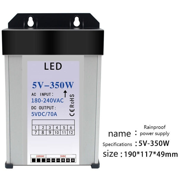 SUSWE Lighting Transformers AC/DC 5V 12V 24V Switching Power Supply 5A 8A 10A15A20A 220VTO 5 12 24 V Volt Outdoor Rainproof SMPS