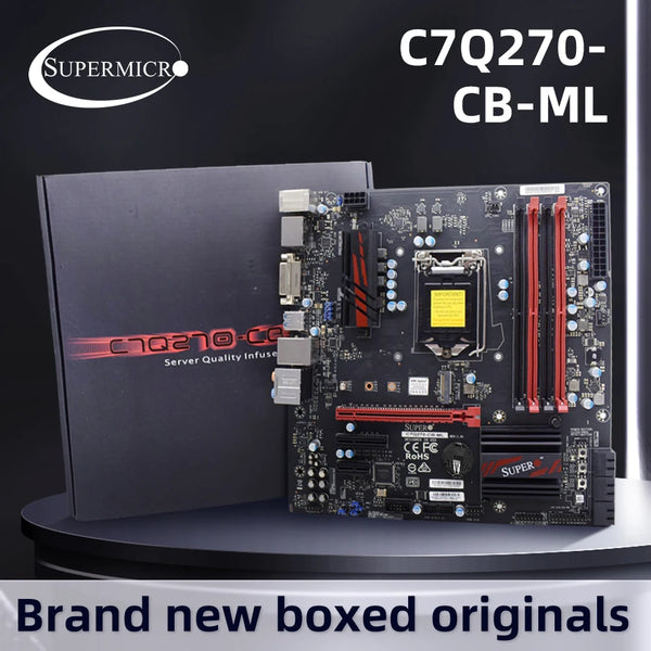 StoneTaskin Original For SUPERMICRO C7Q270-CB-ML Motherboard LGA1151 Support i7 7700K 6700K i5-7600K 6500 i3-7350K 6300 CPU 4xDDR4 2400MHz 64GB HDMI mATX Fully Tested Free Shipping