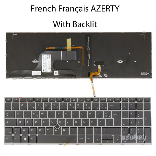 StoneTaskin Laptop Keyboard For HP ZBook fury 15.6 15 G8 9Z.NHNBC.11N 9Z.NHNBC.00W LK132WW1A00 US Canadian French AZERTY Swedish Danish Nordic KB
