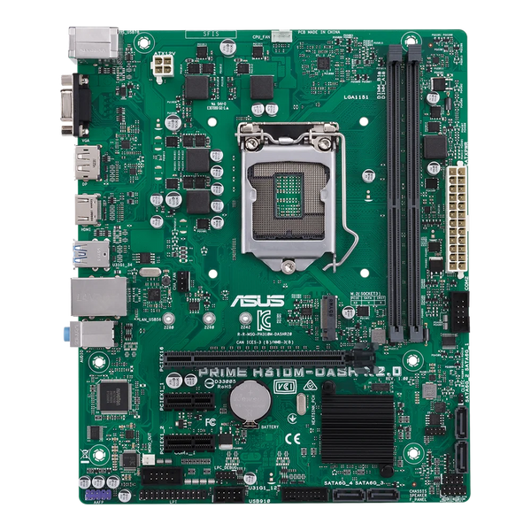 ASUS Intel H310 Motherboard PRIME H310M-DASH R2.0 LGA 1151 DDR4  32GB support Core i3-8100 9100 8600 9500 9700 G5400 cpu  M-ATX Good Condition Fully Tested Free Shipping