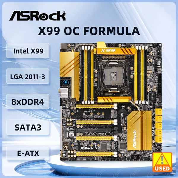 StoneTaskin X99 Motherboard ASROK X99 OC Formula LGA 2011-3 DDR4 USB 3.1 10xSATA3 M.2 ATX Supports Intel Core i7 and Xeon 22-Core High Quality Fully Tested Free Shipping