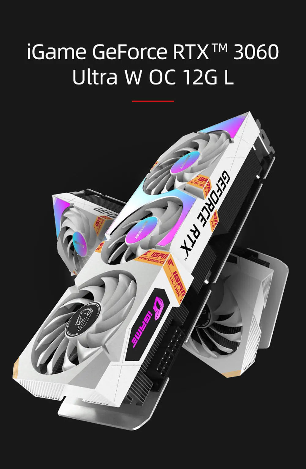 【iGame】GeForce RTX3060 (12GB) Colorful GeForce RTX 3060 12GB iGame Ultra W White GPU | 1yr