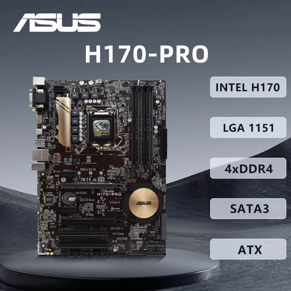 StoneTaskin Original For ASUS H170-PRO Motherboard Support i7-7700 670