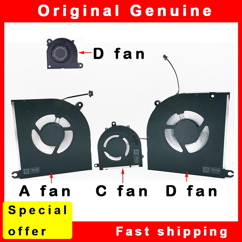 New Laptop CPU GPU Cooling Fan Cooler for Dell Alienware M18 R1R2 0JXX ...