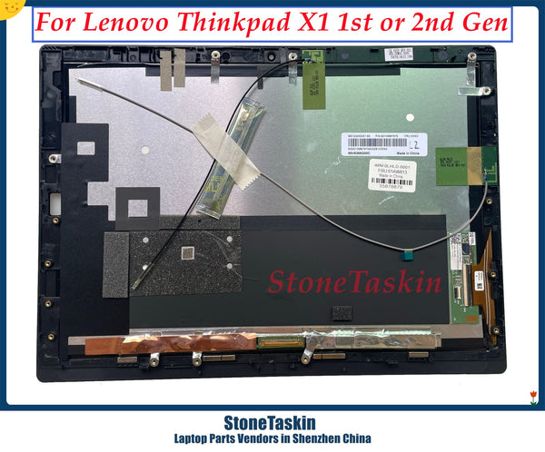 StoneTaskin 12 Inch MS12QHD501-21 01AW813 For Lenovo Thinkpad X1 Tablet 1st 2nd Gen LCD Display Touch Screen Frame Assembly