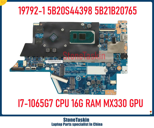 StoneTaskin 19792-1 5B20S44398 5B21B20765 For Lenovo IdeaPad Flex 5 15IIL05 Laptop Motherboard I7-1065G7 CPU 16G RAM MX330 GPU