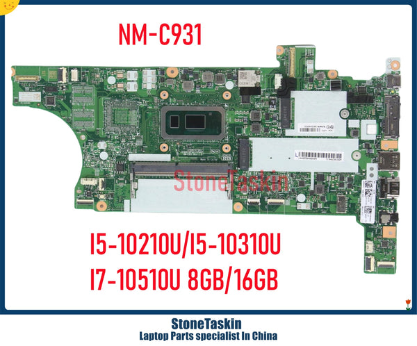 StoneTaskin 5B20Z45925 NM-C931 For Lenovo Thinkpad T14 Gen1 T15 Laptop Motherboard Mainboard I5-10210U I7-10510U CPU 8GB 16G