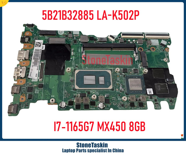 StoneTaskin 5B21B32885 For Lenovo ThinkBook 15 G2 ITL 14-ITL 14S Laptop Motherboard FLV35 LA-K502P I7-1165G7 MX450 8GB DDR4