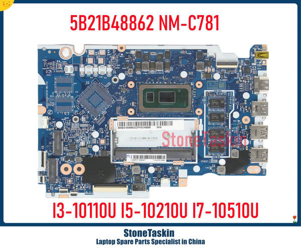 StoneTaskin 5B21B48862 5B21B48858 NM-C781 For Lenovo Ideapad 3-15IML05 Laptop Motherboard I3-10110U I5-10210U CPU 4GB RAM DDR4