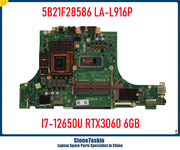 StoneTaskin 5B21F28586 HLG30 LA-L916P For Lenovo Ideapad Gaming 3 16IAH7 Laptop Motherboard I7-12650U I7-12700U RTX3060 6GB DDR4