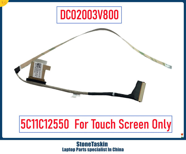 StoneTaskin 5C11C12550 DC02003V800 For Lenovo Ideapad 3 14AP06 14E Gen2 LED LVDS LCD touch screen Flex Cable Original New