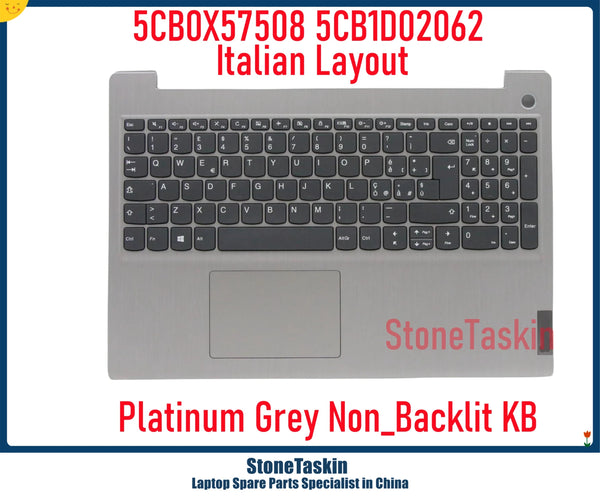 StoneTaskin 5CB0X57508 5CB1D02062 For Lenovo ideapad 3-15IML05 C-Cover Keyboard Platinum Grey Non_Backlit KB Assemably Plamrest