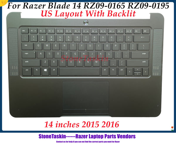 StoneTaskin 90% New US backlit keyboard For Razer Blade 14 RZ09-0165 RZ09-0195 Plamrest Touchpad Power-on Board Cable 2014 2015