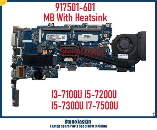 StoneTaskin 917501-601 6050A2854301 For HP EliteBook 840 850 G4 14U G4 Laptop Motherboard 917504-601 I5-7200U I7-7500U Heatsink