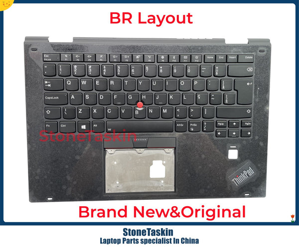 StoneTaskin 9Z.NDDBW.008 NSK-ZC0BW For Lenovo X1 YOGA 2nd Gen 2017 Plamrest with Keyboard BR layout with backlit 100% Tested