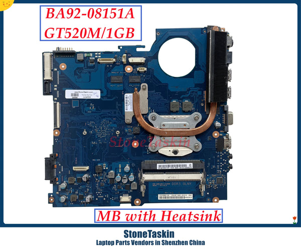 StoneTaskin StoneTaskin BA92-08151B BA41-01610A For Samsung RV420 Laptop Motherboard With Heatsink HM65 GT520M 1GB PGA989 DDR3 100% Tested Free Shipping