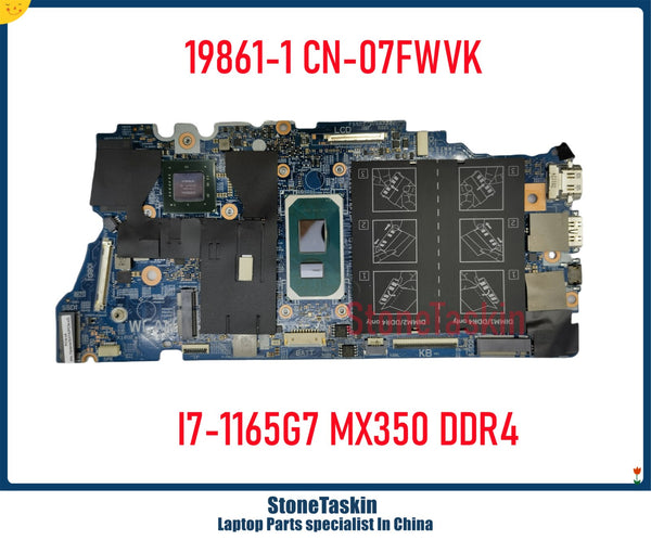 StoneTaskin CN-07FWVK 7FWVK For Dell Vostro 5502 5402 Inspiron 5409 5509 Laptop Motherboard 19861-1 I7-1165G7 MX350 DDR4 Tested