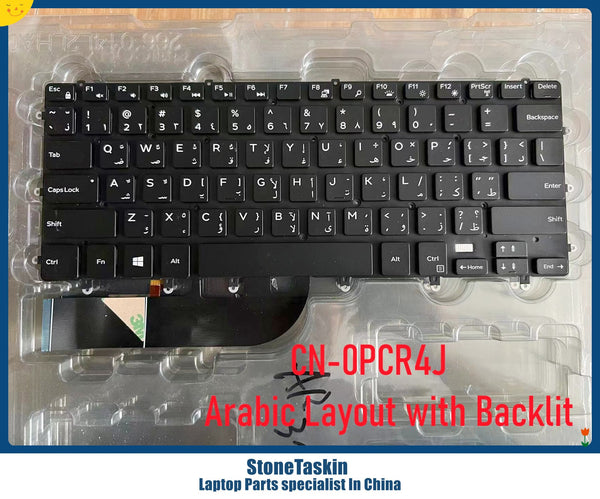 StoneTaskin CN-0PCR4J For Dell Precision 5510 5520 5530 XPS15 9550 9560 9570 Laptop Keyboard Black color Backlit Arabic Layout