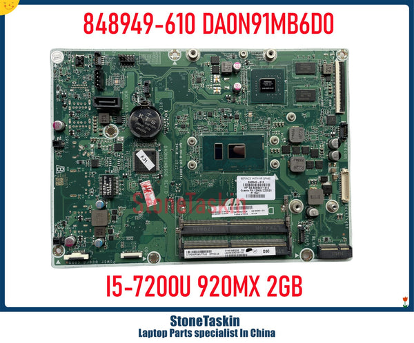 StoneTaskin DA0N91MB6D0 For HP 24-G 22-B 848949-610/010 with I5-7200U AIO Motherboard DDR3 920MX 2GB N16V-GMR N91 MB Mainboard