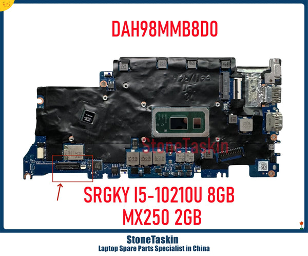 StoneTaskin DAH98MMB8D0 For Huawei Matebook D14 Laptop Motherboard I5-10210U 8GB RAM MX250 2GB GPU Mainboard MB 100% Tested