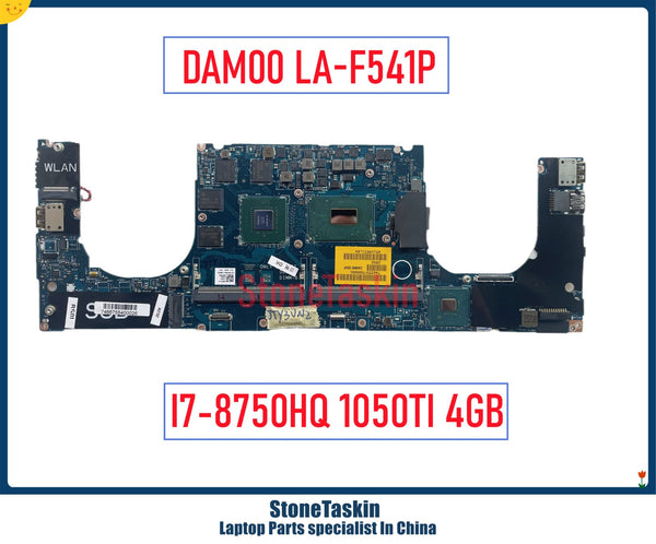 StoneTaskin DAM00 LA-F541P For DELL XPS 15 9570 Laptop Motherboard CN-0YYW9X 0YYW9X With SR3YY I7-8750H GTX1050Ti 4GB GPU Board