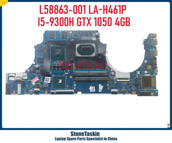 StoneTaskin FPC52 LA-H461P For HP Pavilion 15-DK Gaming Laptop Mainboard L58863-601 I5-9300H GTX1050 4GB DDR4 Motherboard MB