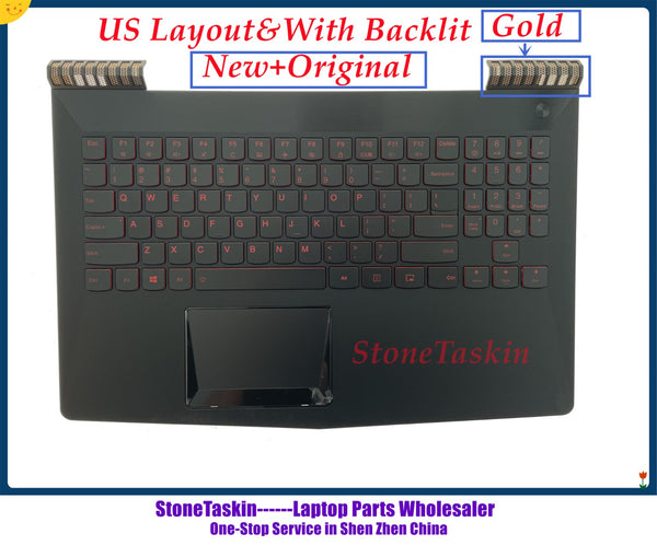 StoneTaskin For Lenovo Legion Y520-15IKBN Y520-15 Keyboard 5CB0Q67202 With Palmrest Backlit Keyboard Upper Touchpad New Original