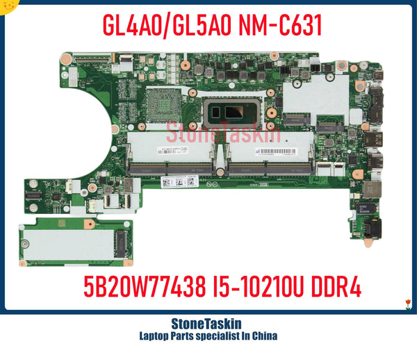 StoneTaskin GL4A0/GL5A0 NM-C631 For Lenovo Thinkpad L14 L15 Laptop Motherboard I3-10110U I5-10210U I7-10510U 5B20W77438 DDR4