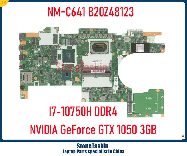 StoneTaskin GT5A0/GP5A0 NM-C641 For Lenovo Thinkpad P15V Workstation Motherboard 5B20Z48123 I7-10750H GTX1050 3GB DDR4 Mainboard