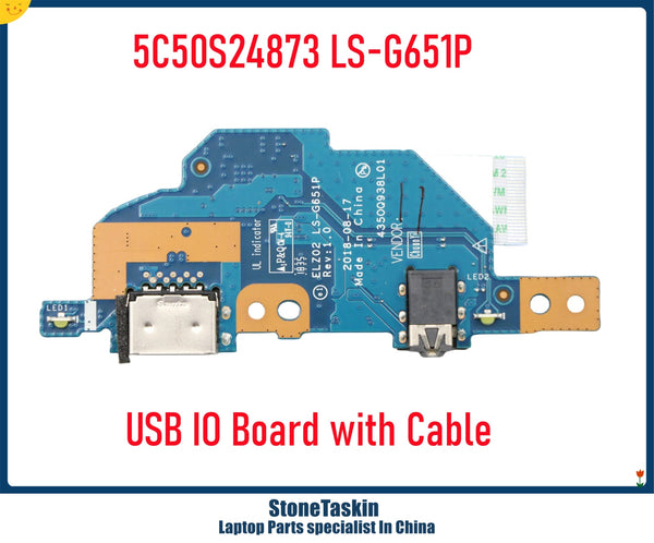 StoneTaskin Genuine Compatible For Lenovo Ideapad S530-13IWL 81Q5 USB IO Board with FCC 5C50S24873 LS-G651P Tested