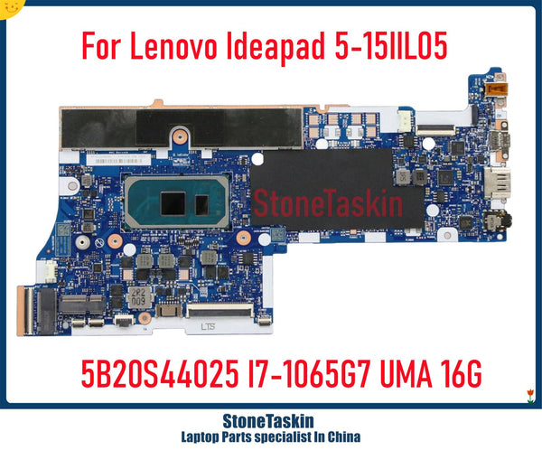 StoneTaskin Genuine For Lenovo IdeaPad 5-15IIL05 Laptop Motherboard 5B20S44025 Intel Core I7-1065G7 16GB DDR4 RAM Mainboard Test