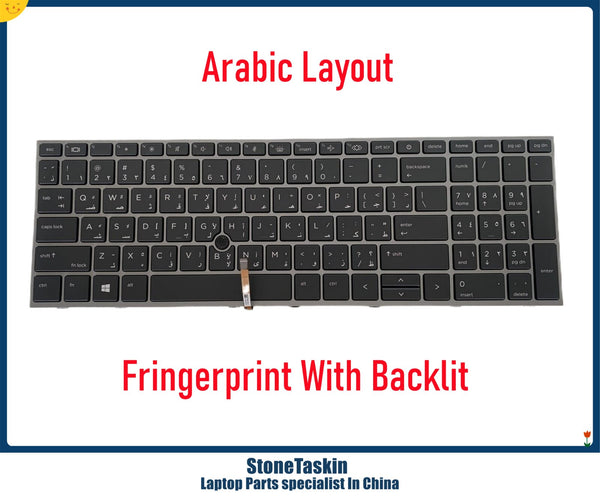 StoneTaskin Genuine M17094-171 For HP Zbook Fury 15 G7 G8 Laptop Keyboard M17094-171 Arabic Layout Fringerpriter With Backlit KB