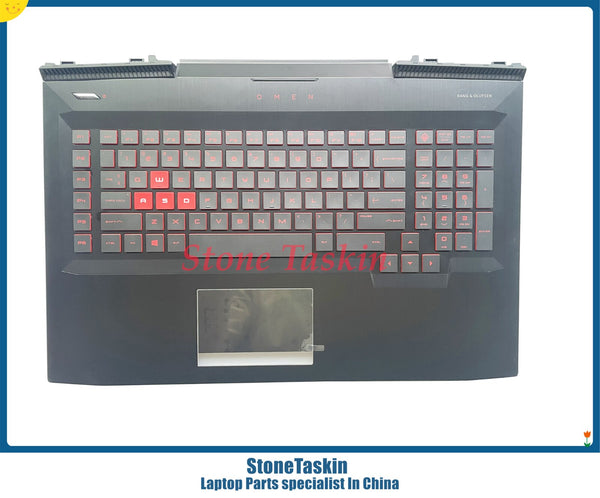 StoneTaskin Genuine New Laptop C-cover keyboard For HP OMEN 17-AN 17T-AN 17T-AN000 EN Palmrest Keyboard Bezel Case US Backlit