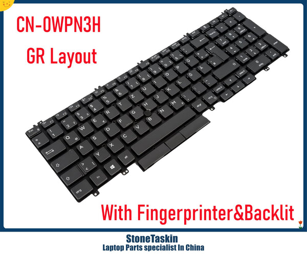 StoneTaskin Genuine WPN3H For Dell Precision 7530/7730/7740 Laptop Backlit German GR Layout Keyboard CN-0WPN3H With Backlit KB