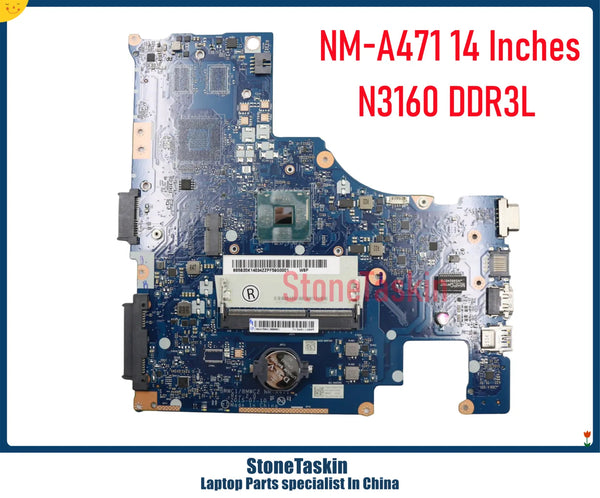 StoneTaskin High quality 5B20K14034 For Lenovo Idepad Ideapad 300-14IBR Laptop Motherboard N3050 N3160 DDR3L Mainboard NM-A471