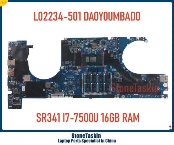 StoneTaskin L02232-601 L02234-501 For HP Elitebook 1040 G4 Laptop Motherboard DA0Y0UMBAD0 Mainboard I5-7300U SR341 I7-7500U 16GB