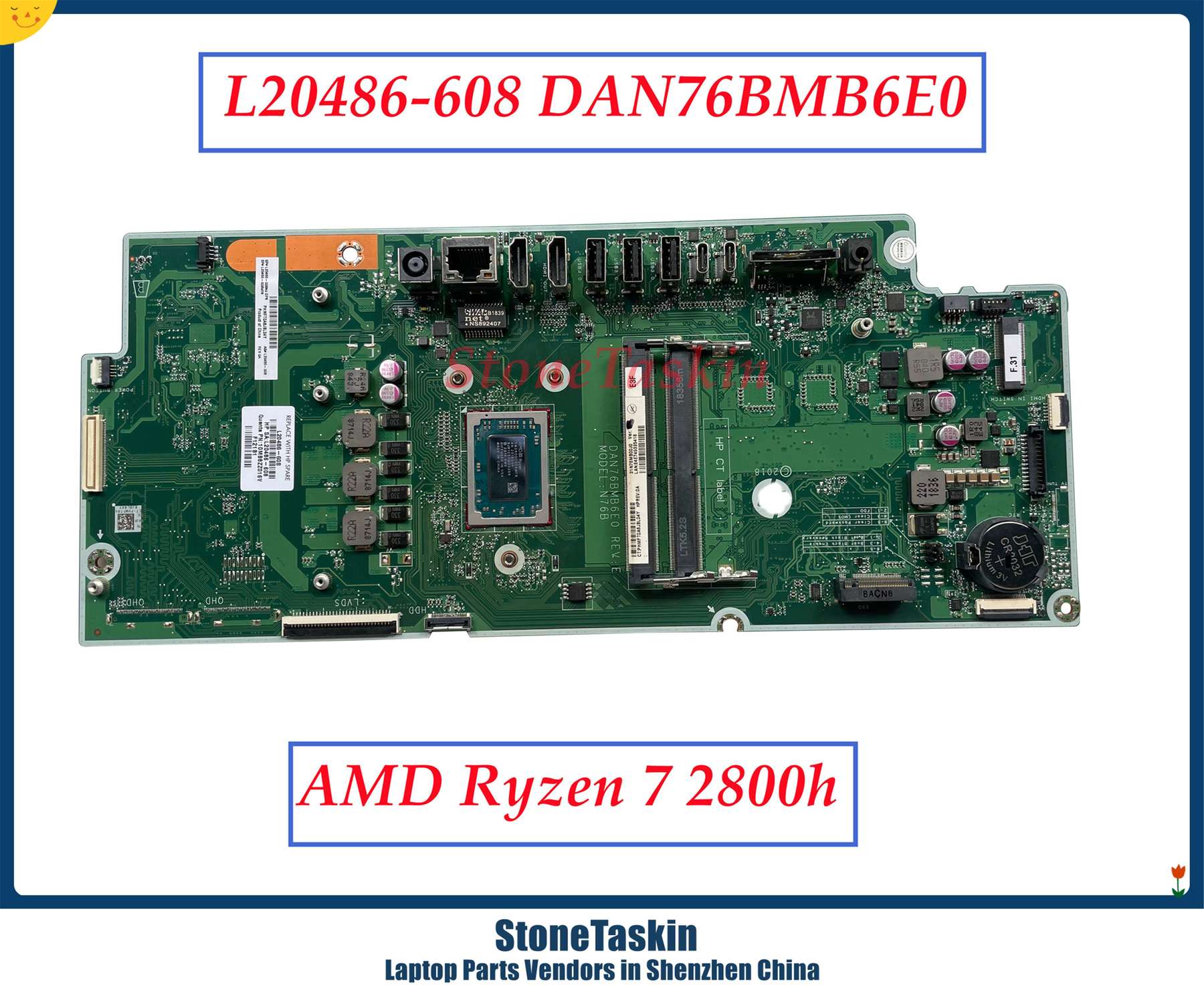 StoneTaskin L20486-608 For Hp 24-XA0076 AIO Motherboard AMD Ryzen 7 28