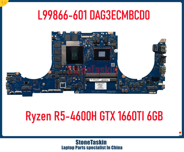 StoneTaskin L99867-001 L99867-601 DAG3ECMBCD0 For HP Omen 15-EN Laptop Motherboard With R5/R7 CPU+DSC GTX 1660Ti 6GB 100% Tested