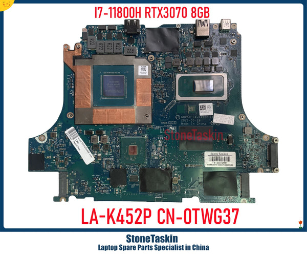 StoneTaskin LA-K452P CN-0TWG37 For Dell Alienware M15 R6 G15 5511 Laptop Gaming Motherboard TWG37 I7-11800H RTX3070 8GB DDR4 MB