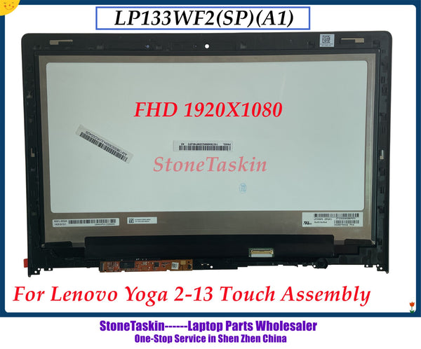 StoneTaskin LP133WF2 (SP)(A1) For Lenovo Yoga2 13 LCD Touch Digitizer Screen Assembly LP133WF2 SPA1 1920X1080 FHD 100% Tested