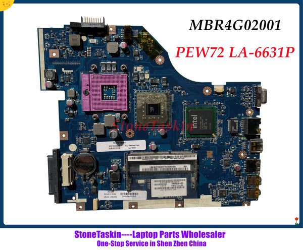 StoneTaskin Laptop Motherboard PEW72 LA-6631P for ACER 5336 5736 5736z series MBR4G02001 Mainboard GL40 DDR3 Fully Tested