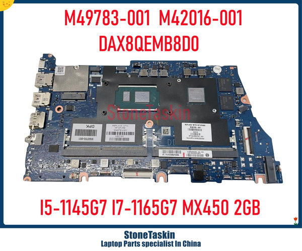 StoneTaskin M49783-001 M42016-001 For HP Probook 440 450 G8 Laptop Motherboard DAX8QEMB8D0 I5-1145G7 I7-1165G7 MX450 2GB DDR4