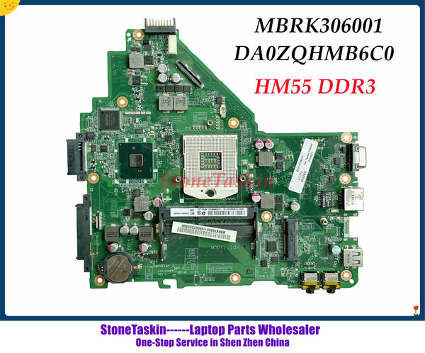 StoneTaskin MBRK306001 MBRK301001 For ACER aspire 4739 4339 Laptop Motherboard DA0ZQHMB6C0 HM55 UMA DDR3  100% Tested