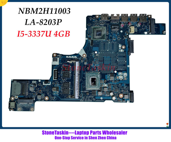 StoneTaskin NBM2H11003 For Acer aspire M5-581 M5-581T Laptop motherboard Q5LJ1 LA-8203P I5-3337U CPU 4GB Ram Onboard 100% Tested