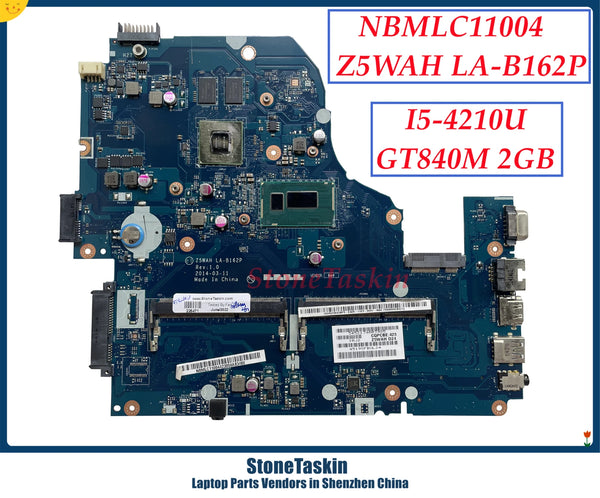 StoneTaskin StoneTaskin NBMLC11004 For Acer ASPIRE E1-572G V3-572G E5-571G Laptop Motherboard heatsink Z5WAH LA-B162P W/ I5-4120U CPUGT840M Free Shipping